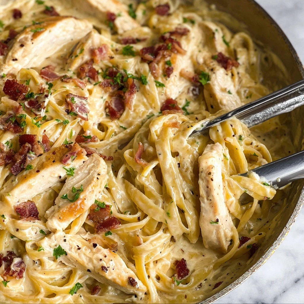Creamy Chicken and Bacon Pasta Recipe - Recipe Image