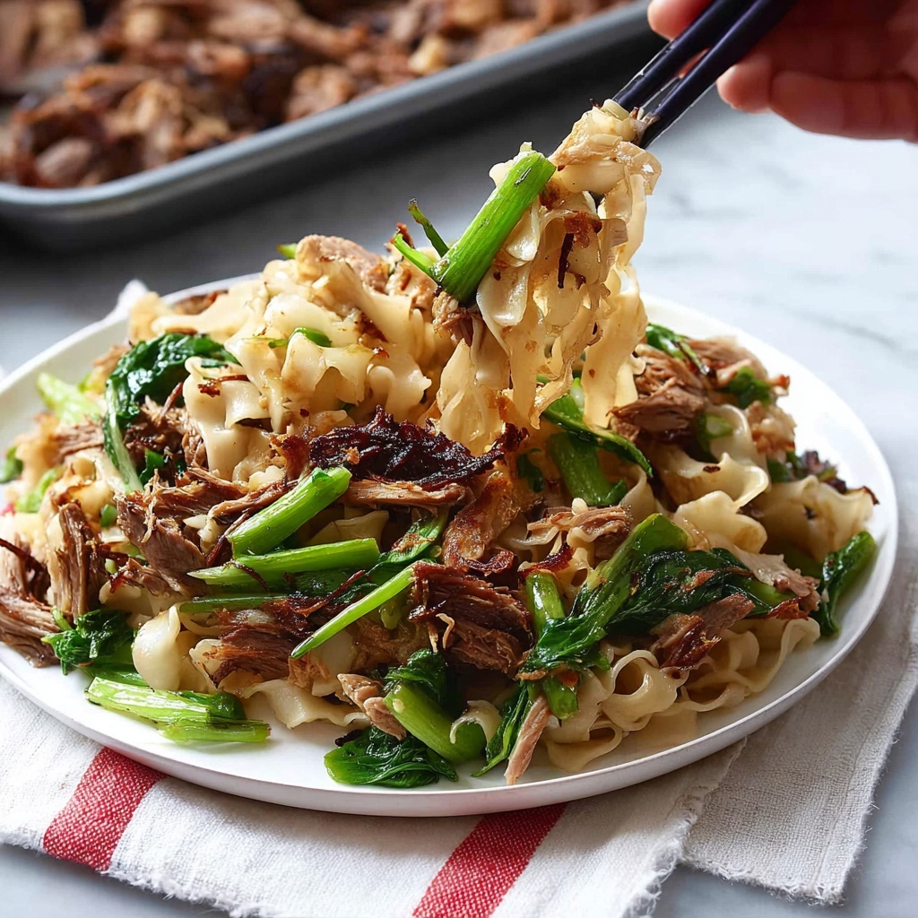 Crispy Shredded Chicken Noodle Stir Fry Recipe - Recipe Image