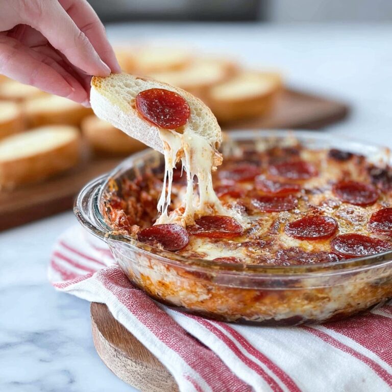 Hot Mushroom and Pepperoni Pizza Dip Recipe
