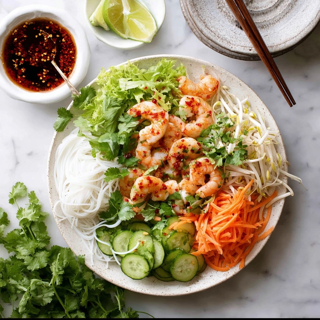 Vietnamese Garlic Shrimp (Prawn) Noodle Salad Recipe - Recipe Image