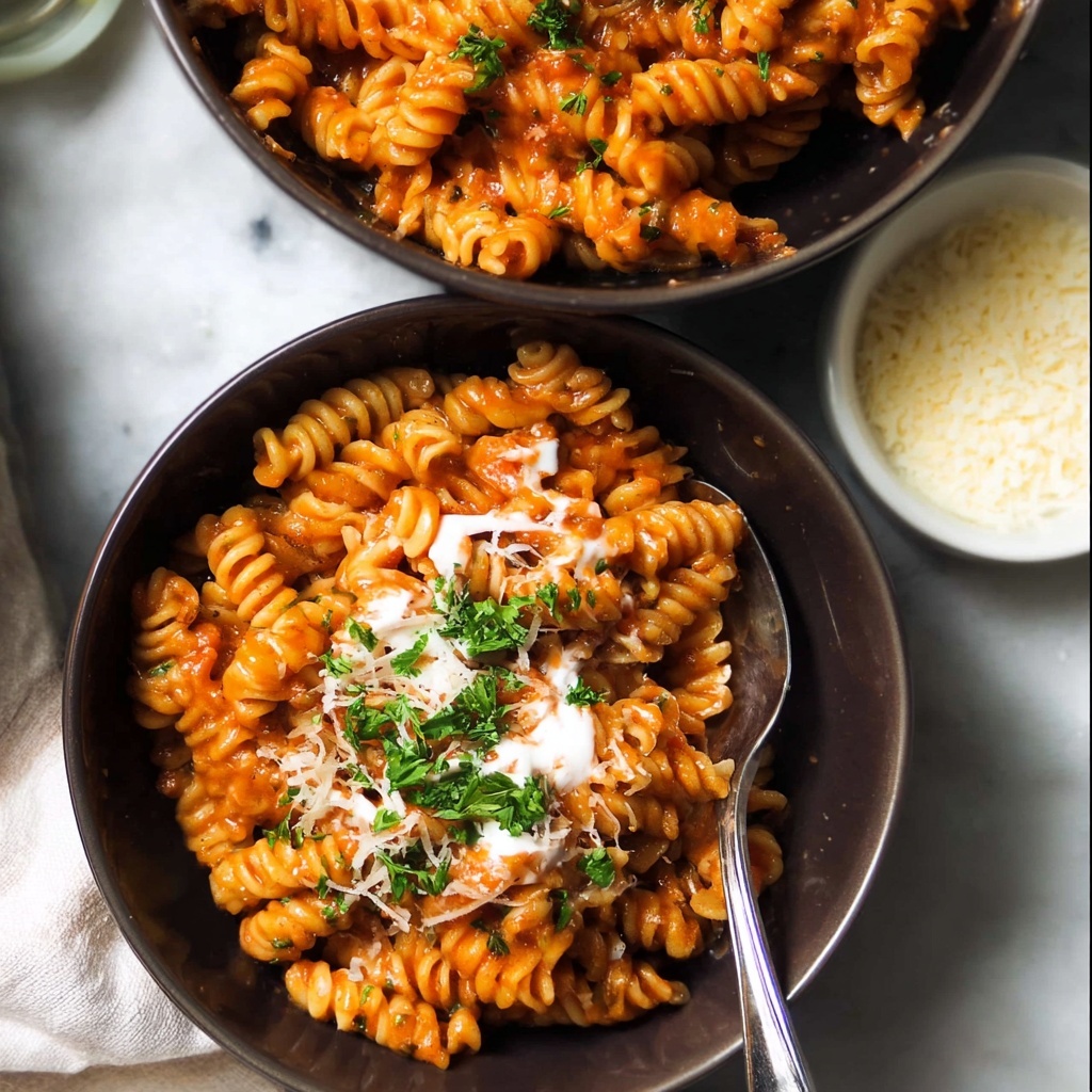 One Pot Creamy Tomato Beef Pasta Recipe - Recipe Image