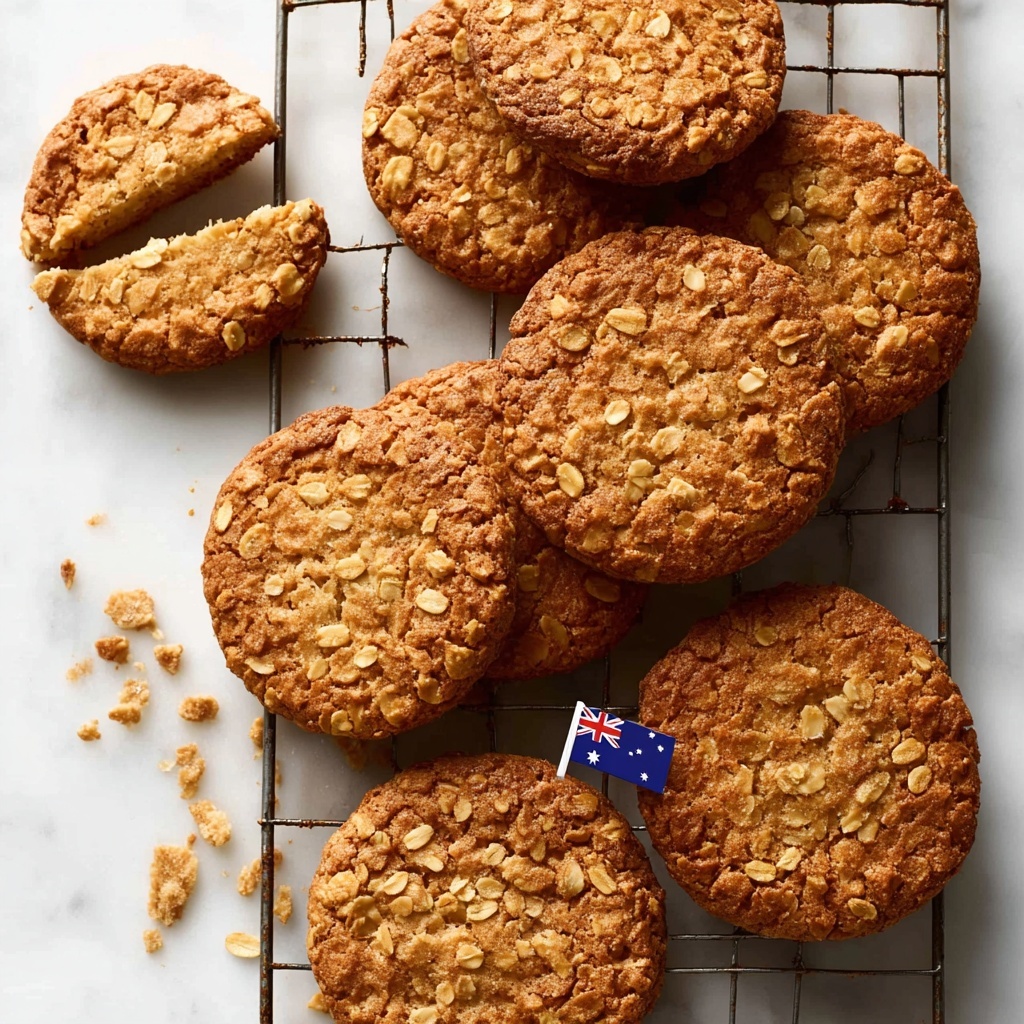 Anzac Biscuits (Golden Oatmeal Cookies) Recipe - Recipe Image