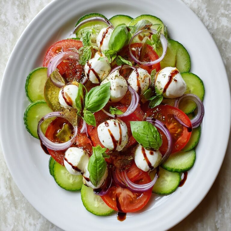 Fresh Cucumber Caprese Salad Recipe