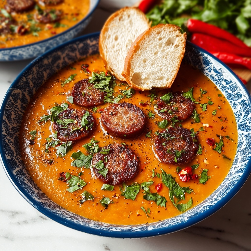 Spicy Chorizo Pumpkin Soup Recipe - Recipe Image