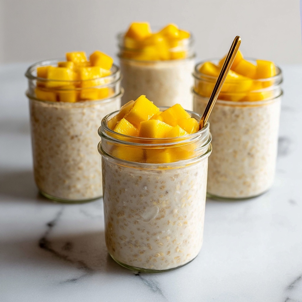 Mango Lassi Overnight Oats Recipe - Recipe Image