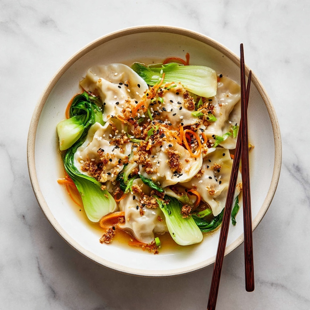 Dumpling Soup with Potstickers, Bok Choy, and HonDashi Broth Recipe - Recipe Image
