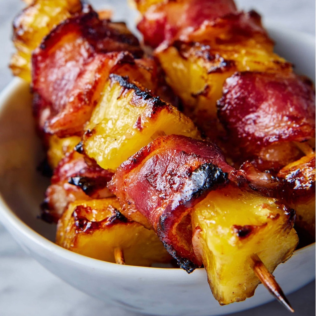 Bacon-Wrapped Pineapple with Honey Chipotle Glaze Recipe - Recipe Image