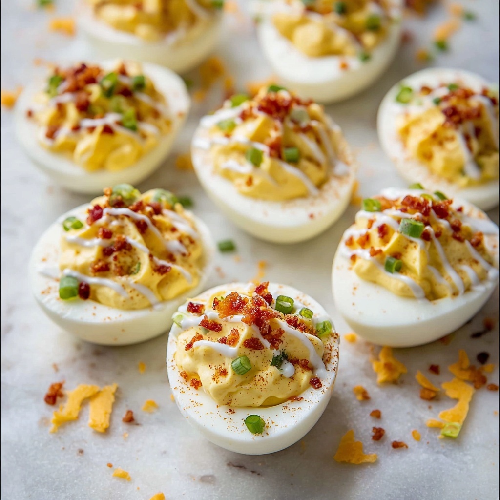 Loaded Deviled Eggs with Bacon Recipe - Recipe Image