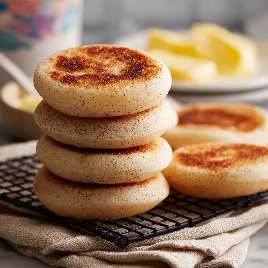 Homemade English Muffins from Scratch Recipe - Recipe Image