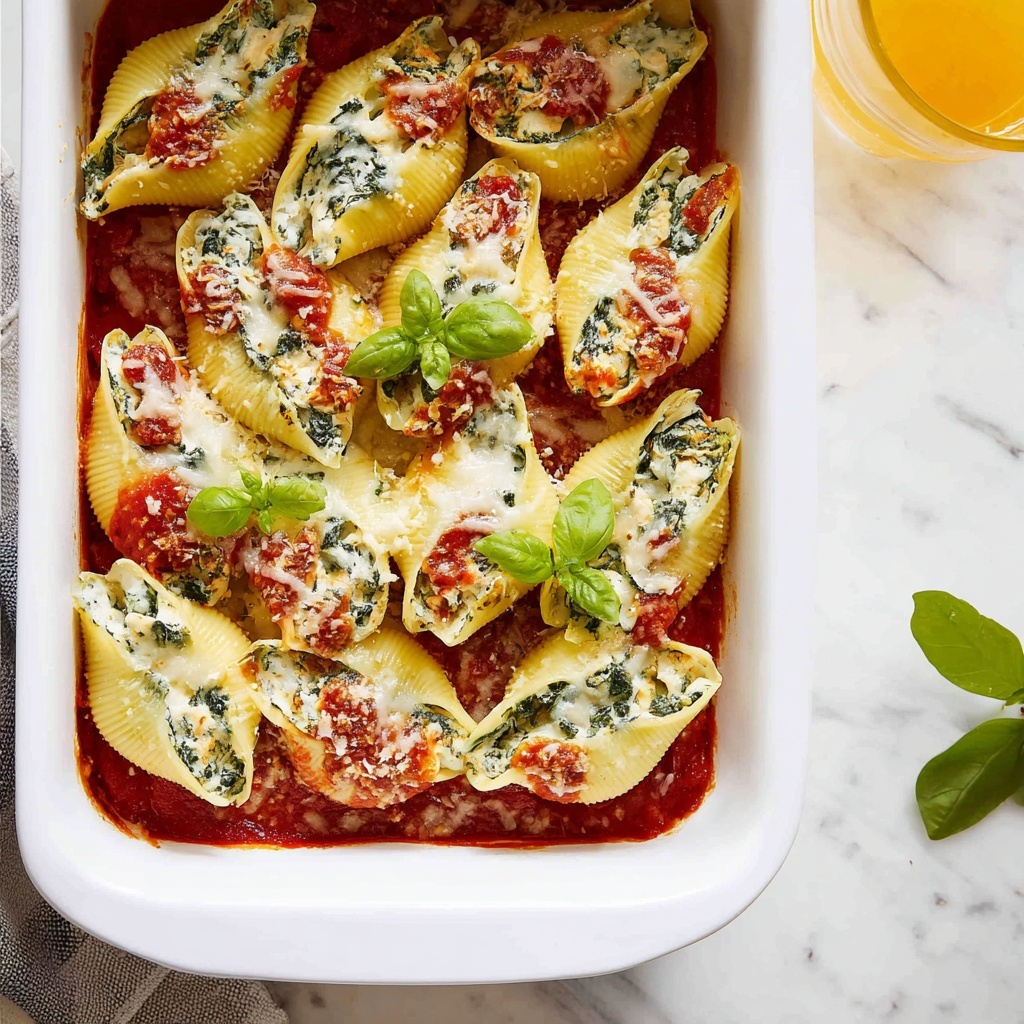 Stuffed Shells with Spinach and Ricotta Cheese Recipe - Recipe Image