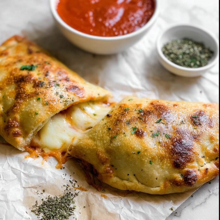 Cheesy Italian Sausage and Pepperoni Calzones Recipe