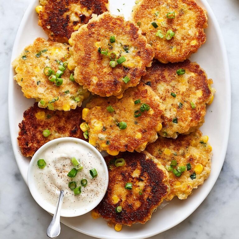 Creamy Corn Fritters with Savory Dip Recipe