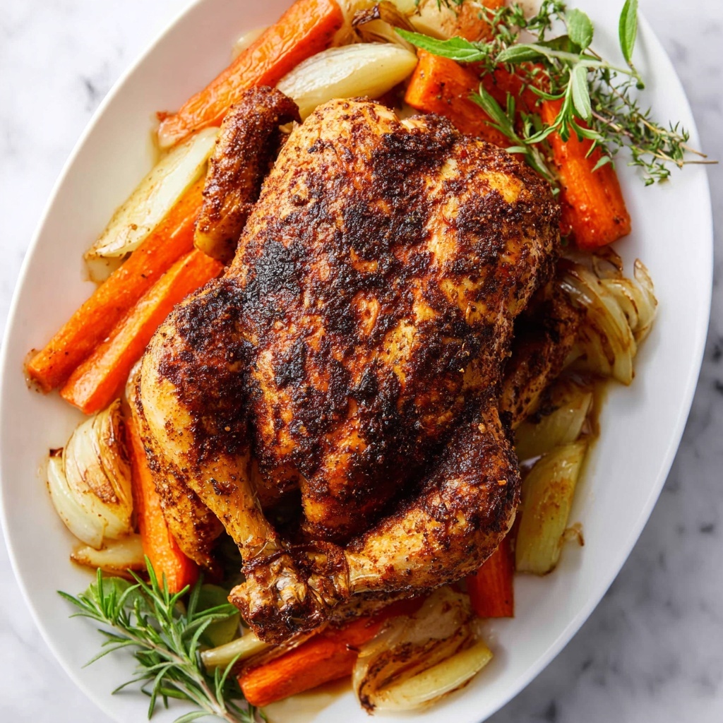 Crockpot Whole Chicken with Herb Vegetables and Crispy Skin Recipe - Recipe Image