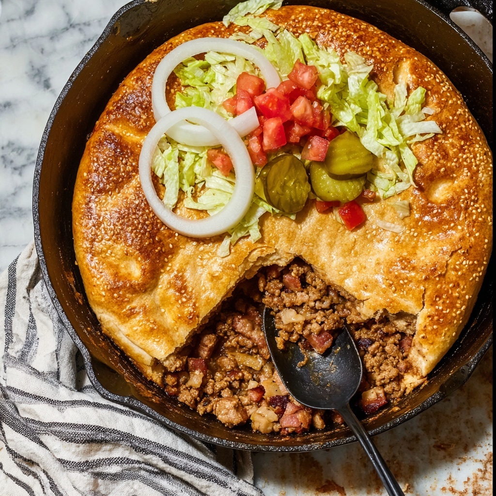 Bacon Cheeseburger Pot Pie Recipe - Recipe Image