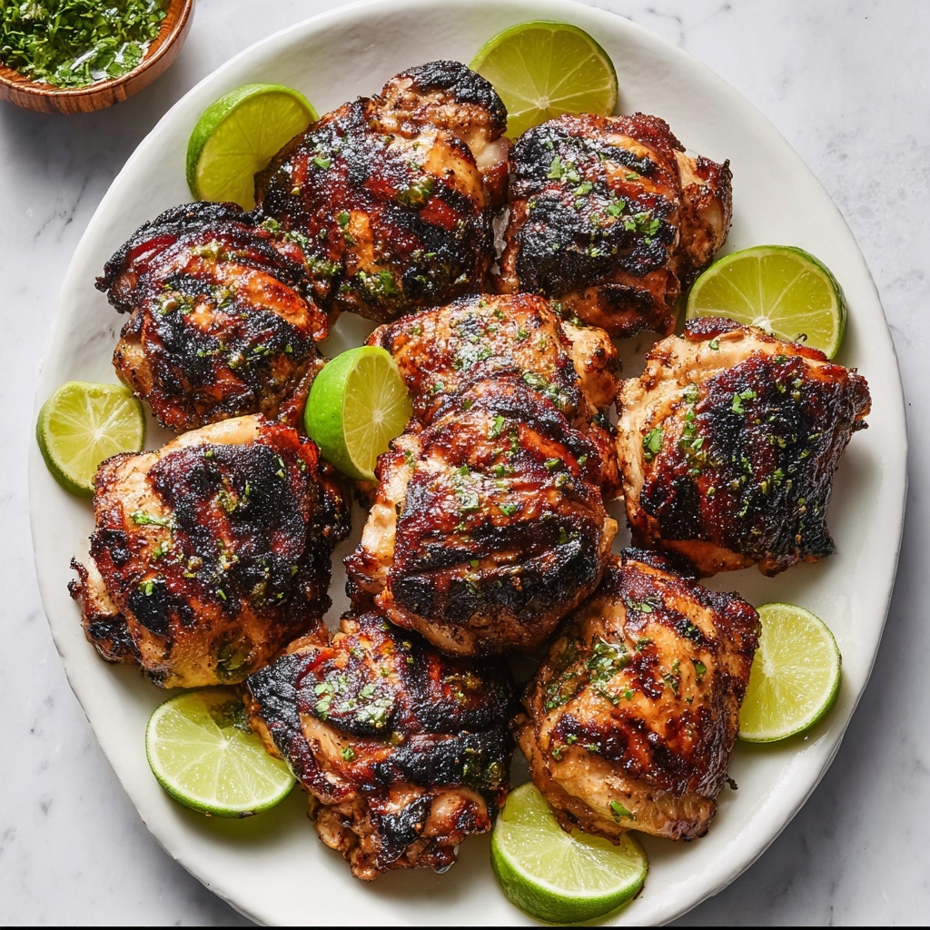 Grilled Chicken Thighs with Spice Mix and Lime Recipe - Recipe Image