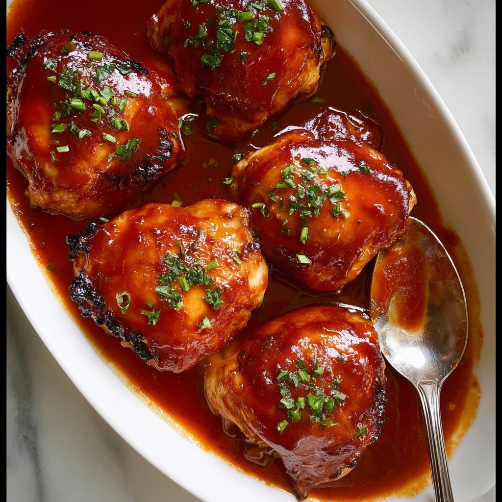 Oven Baked BBQ Chicken with Quick Homemade Barbecue Sauce Recipe - Recipe Image