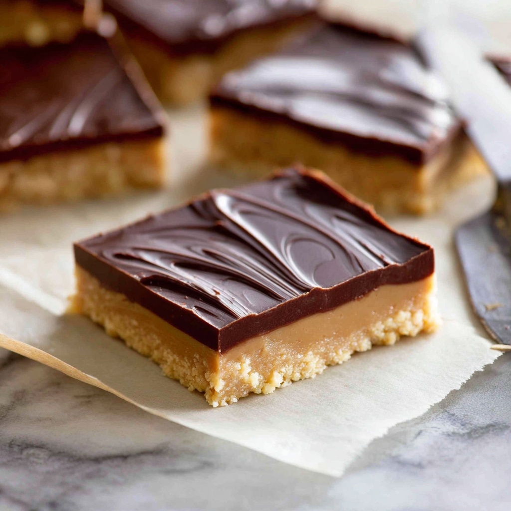 No-Bake Chocolate Peanut Butter Bars Recipe - Recipe Image