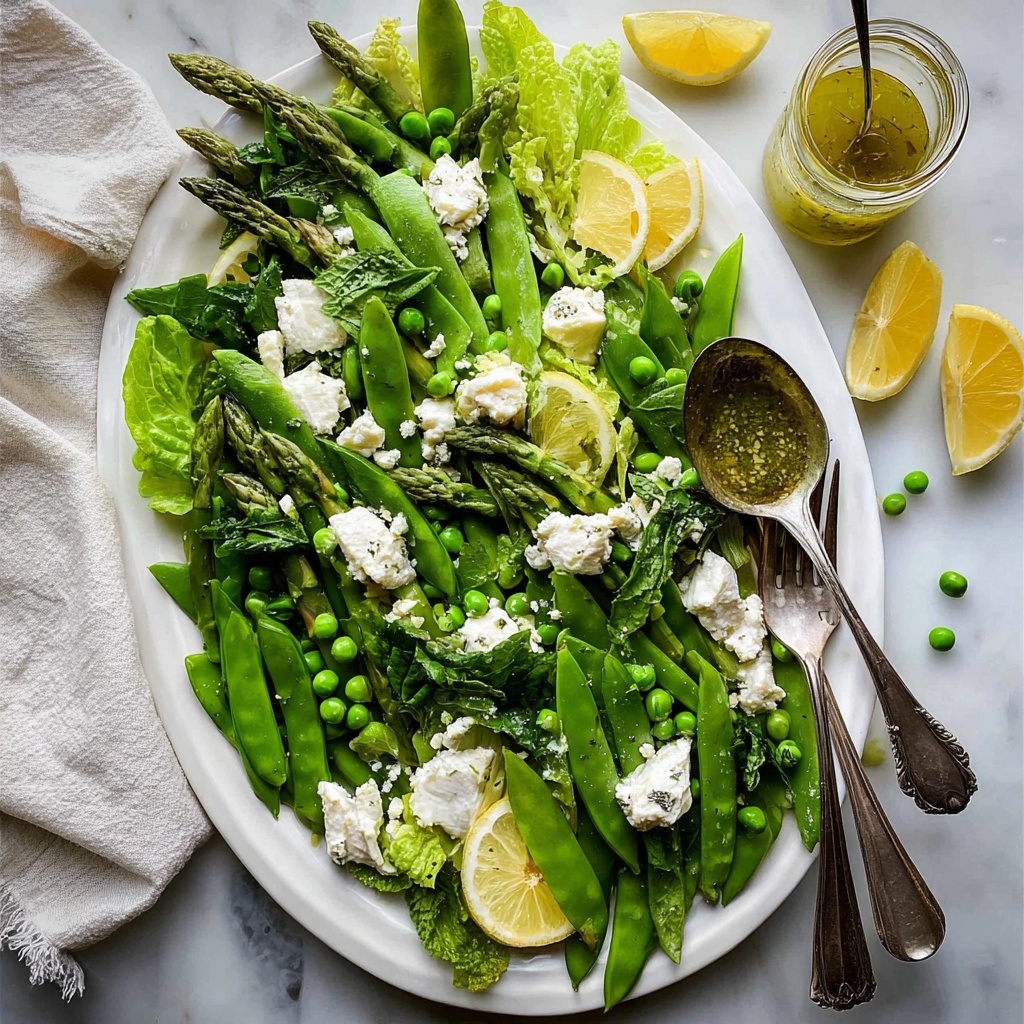 Spring Salad with Asparagus, Snow Peas, and Goat's Cheese Recipe - Recipe Image