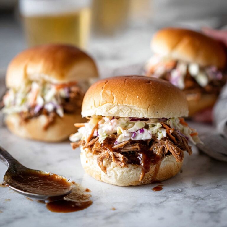 Slow Cooker BBQ Pulled Pork Sandwiches with Coleslaw Recipe
