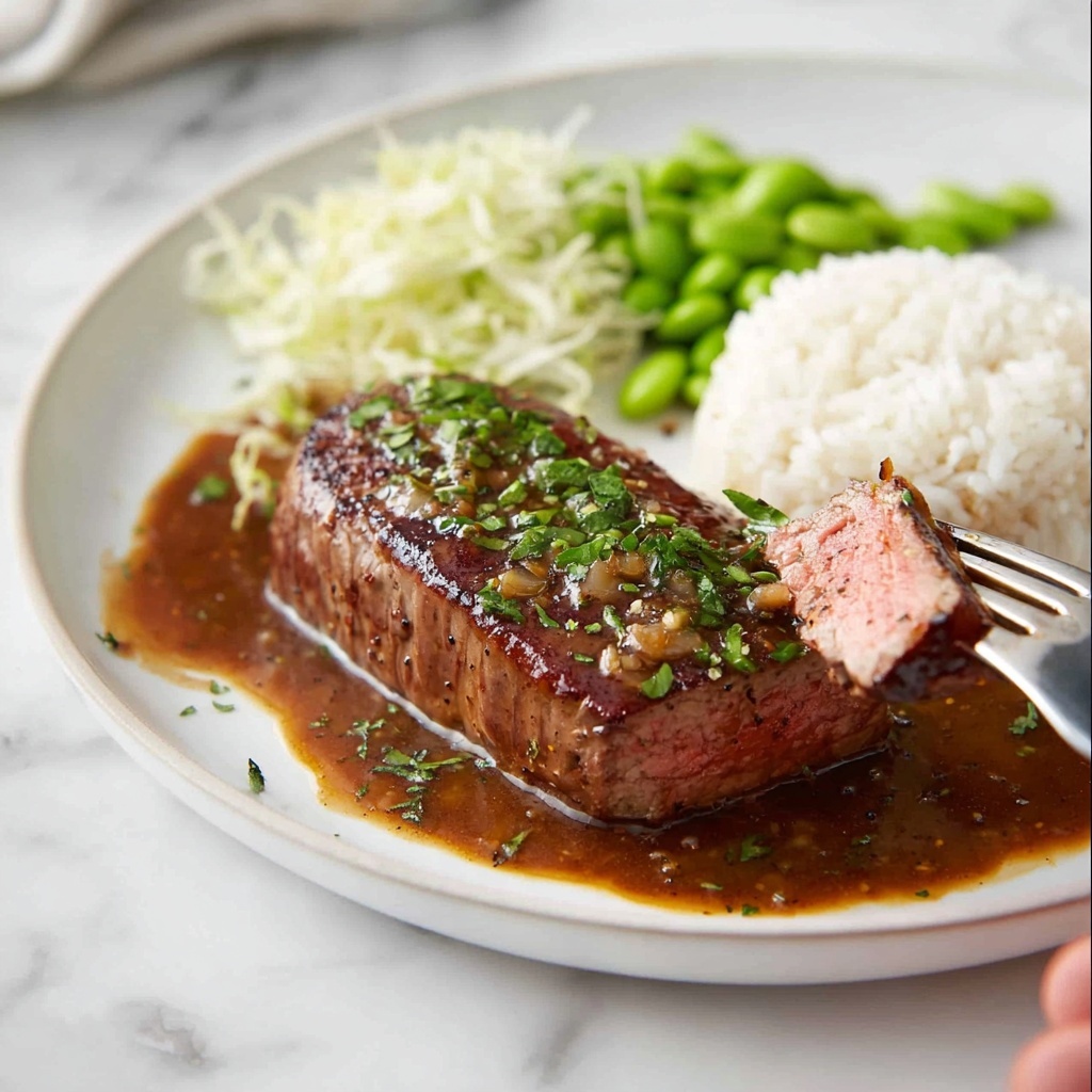 Asian Steak with Soy-Mirin-Sake Sauce Recipe - Recipe Image