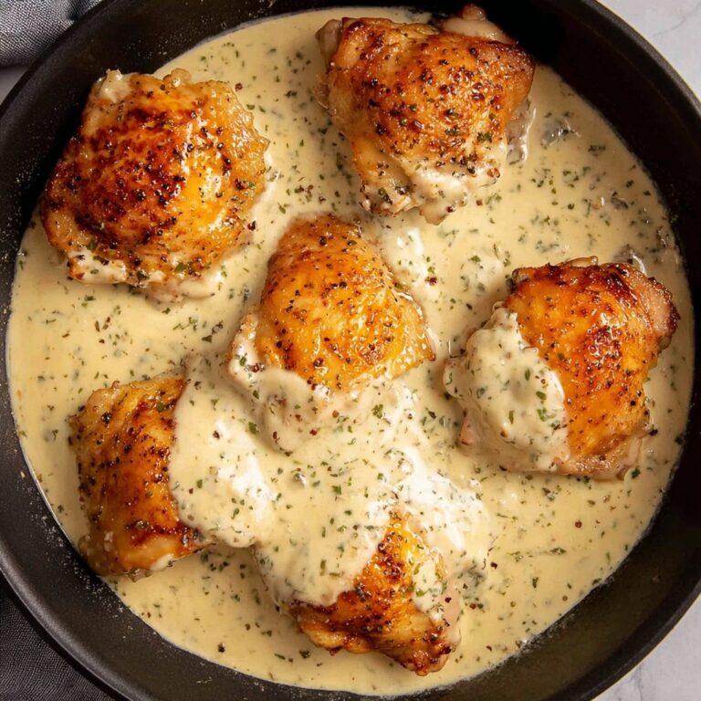 Creamy Mustard Chicken Thighs with Fresh Herbs Recipe