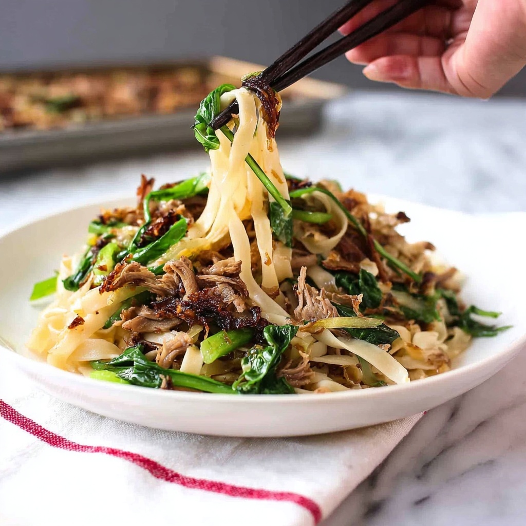 Crispy Shredded Chicken Noodle Stir Fry Recipe - Recipe Image