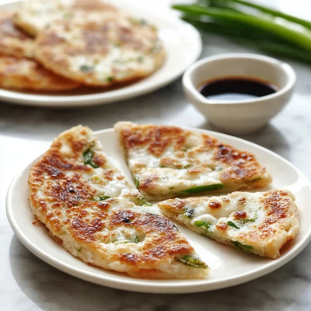 Scallion Shallot Pancakes with Soy Vinegar Dipping Sauce Recipe - Recipe Image