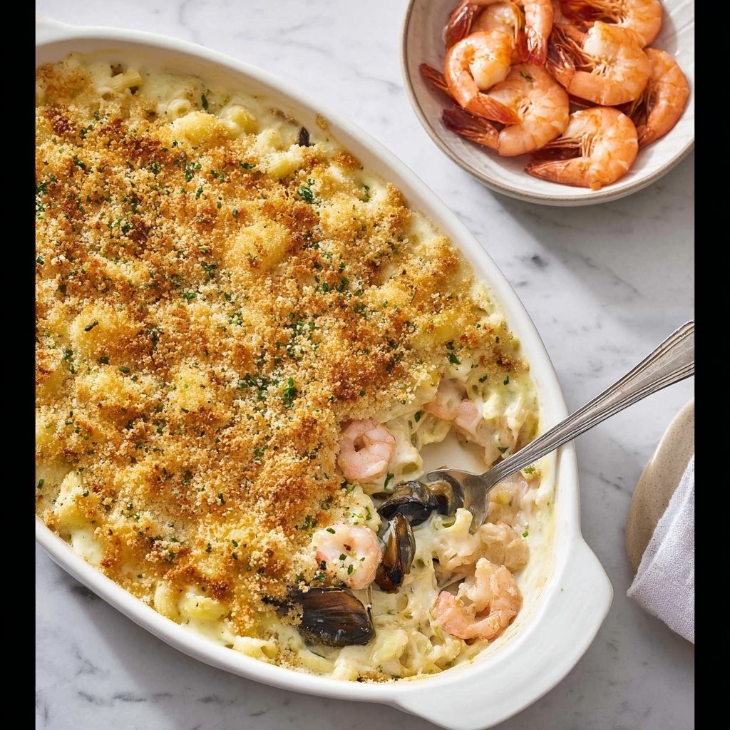 Creamy Seafood Pasta Bake Recipe - Recipe Image