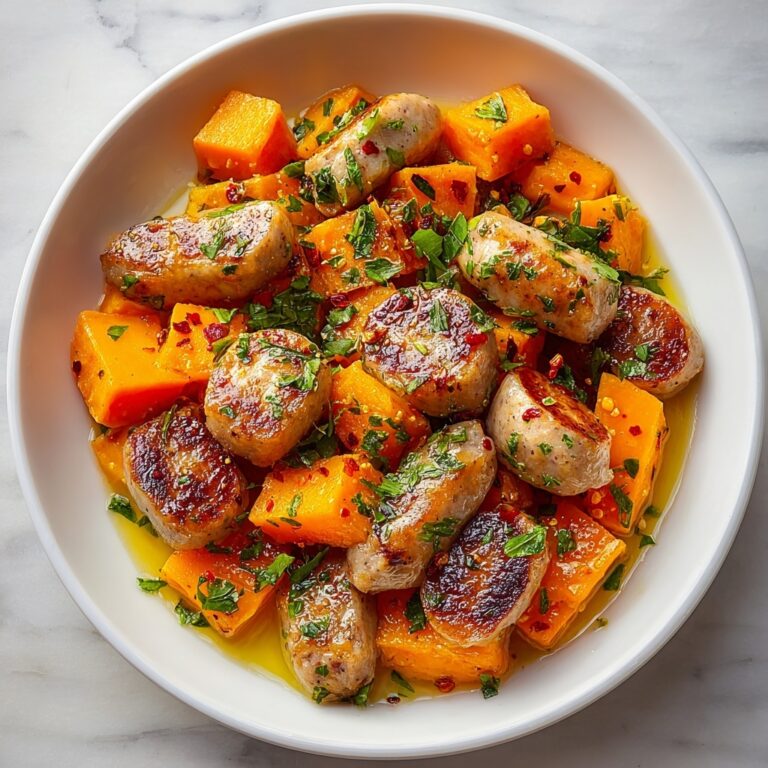 Sausage and Sweet Potatoes with Honey Garlic Sauce Recipe