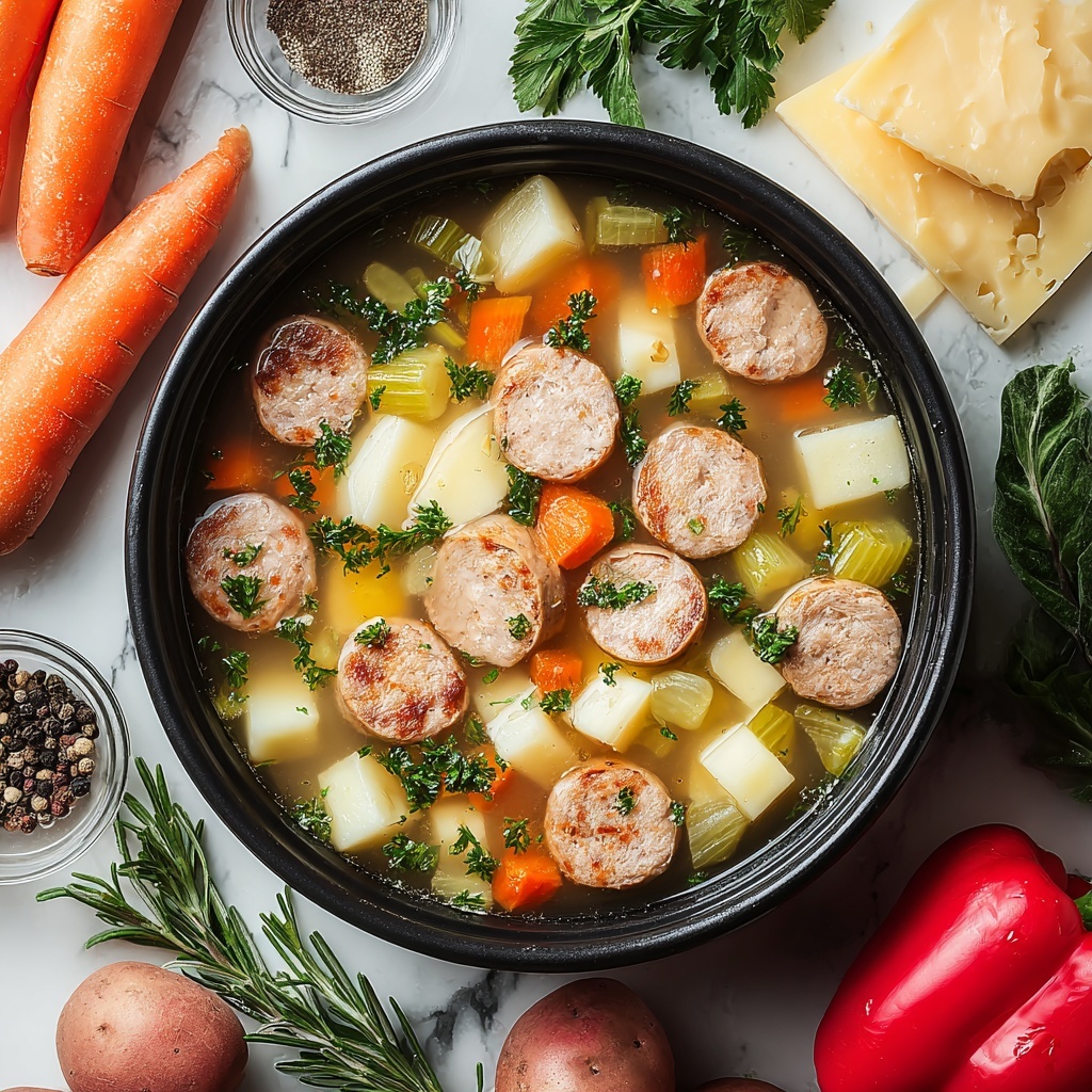 Sausage and Vegetable Soup Recipe - Recipe Image
