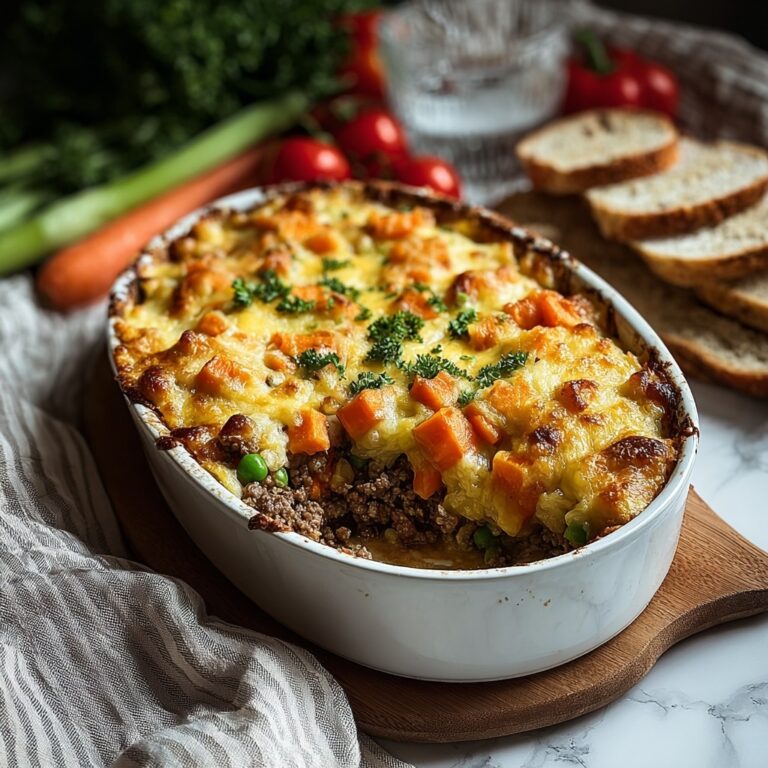 Cheesy Loaded Meatloaf Casserole with Vegetables Recipe