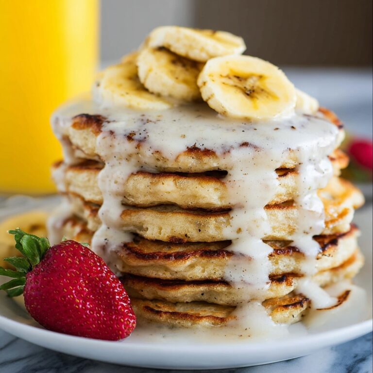 Banana Macadamia Pancakes with Pineapple and Coconut Syrup Recipe