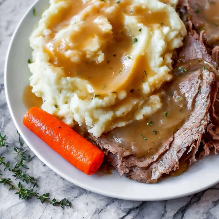 Slow Cooker Pot Roast with Carrots and Onion Soup Mix Recipe