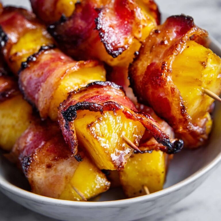 Bacon-Wrapped Pineapple with Honey Chipotle Glaze Recipe