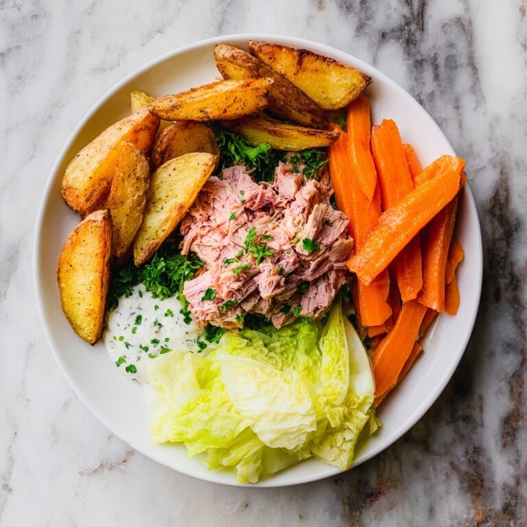 Best Corned Beef and Cabbage Recipe with Roasted Red Potatoes and Horseradish Sauce Recipe