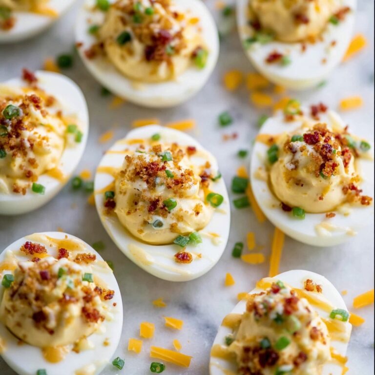 Loaded Deviled Eggs with Bacon Recipe