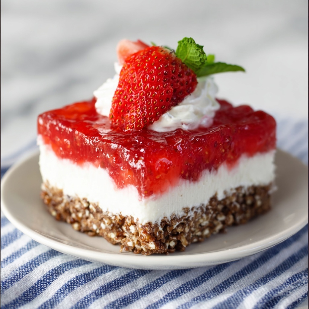 Sugar Free Strawberry Pretzel Salad Recipe - Recipe Image