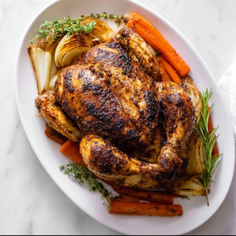 Crockpot Whole Chicken with Herb Vegetables and Crispy Skin Recipe