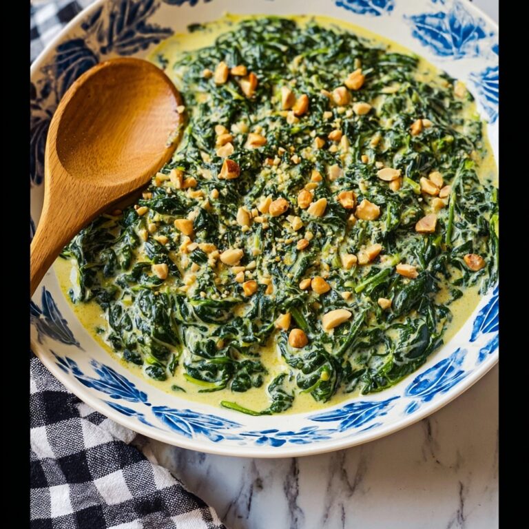 Creamed Spinach with Toasted Almonds Recipe