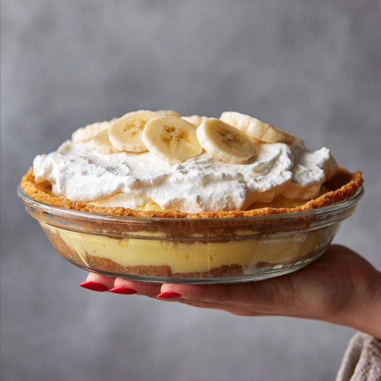 Creamy Banana Pie with Vanilla and Spices Recipe
