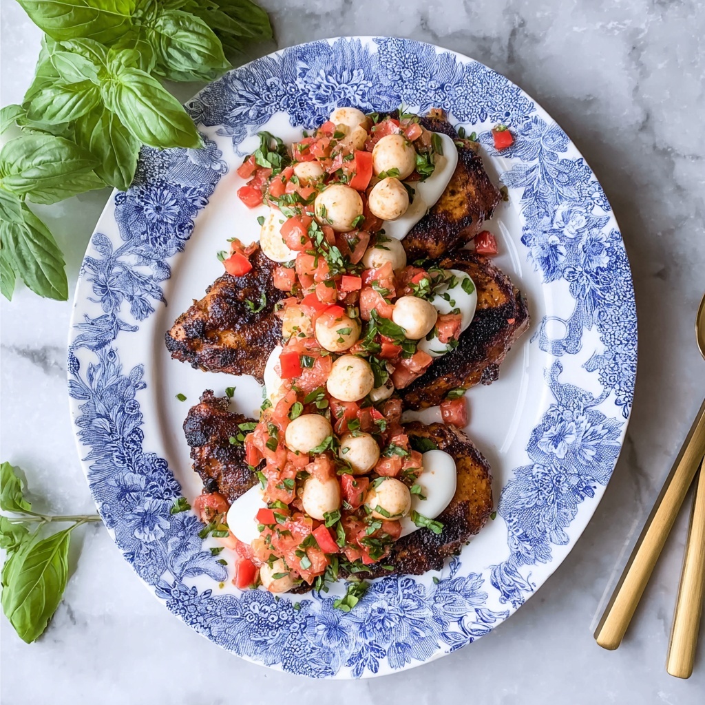 Grilled Bruschetta Chicken Caprese Recipe - Recipe Image