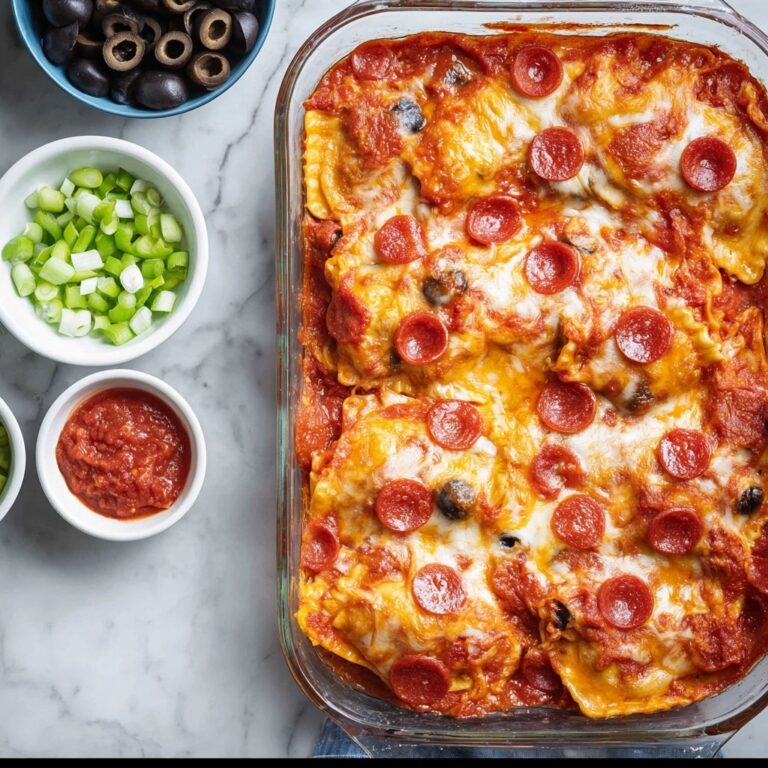Pepperoni Pizza Pierogy Casserole Recipe