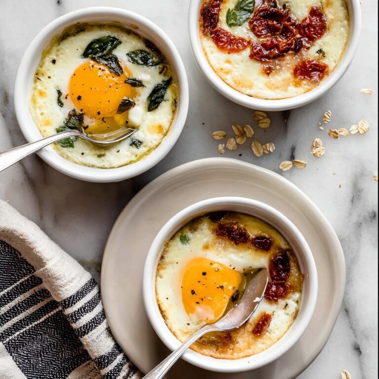 Baked Eggs with Feta, Sun-Dried Tomatoes, and Bacon Recipe