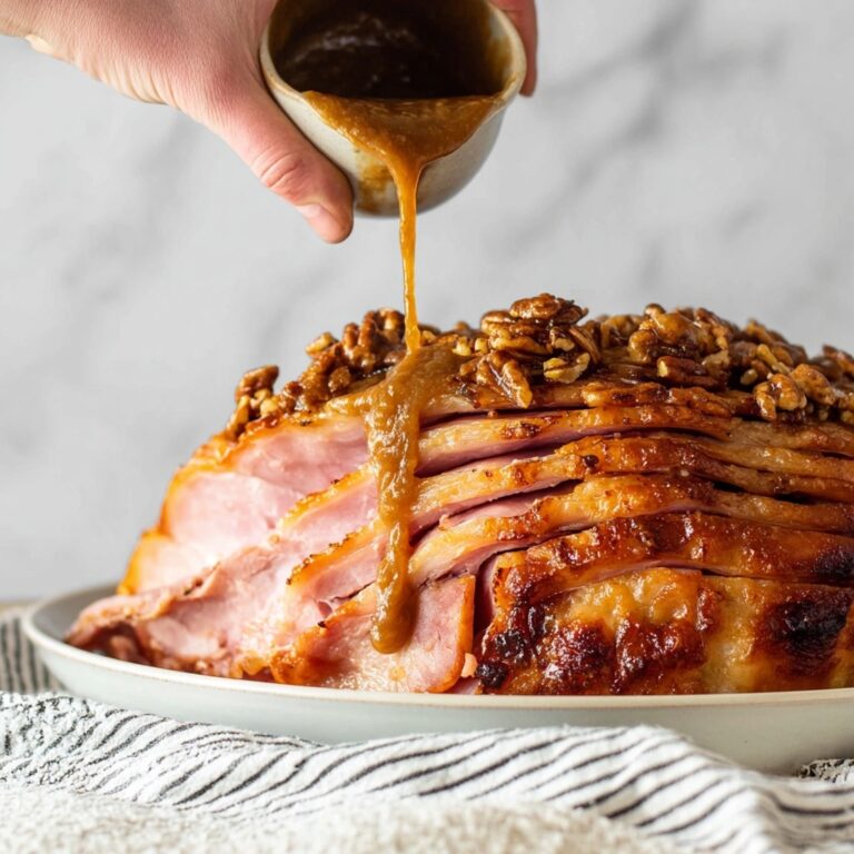 Pecan Bourbon Glazed Ham Recipe