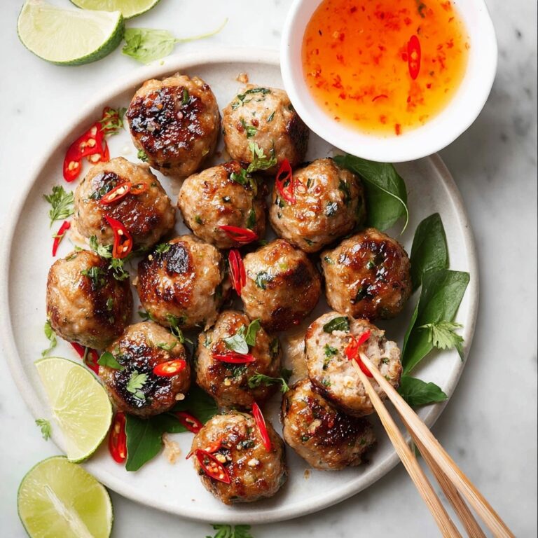 Thai Lemongrass Pork Meatballs with Sweet Chili Dipping Sauce Recipe