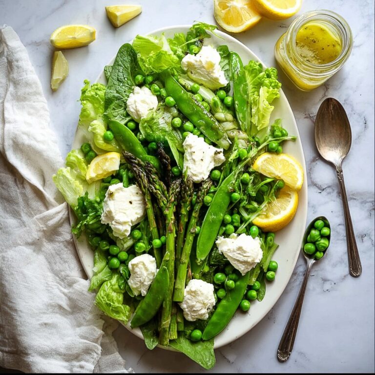 Spring Salad with Asparagus, Snow Peas, and Goat’s Cheese Recipe