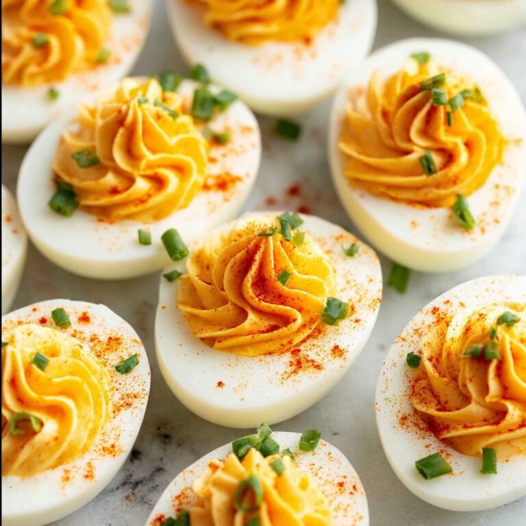 Devilled Eggs with Hot Sauce and Chives Recipe