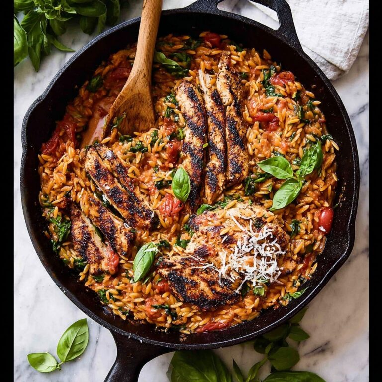 One Pot Italian Chicken & Orzo Recipe