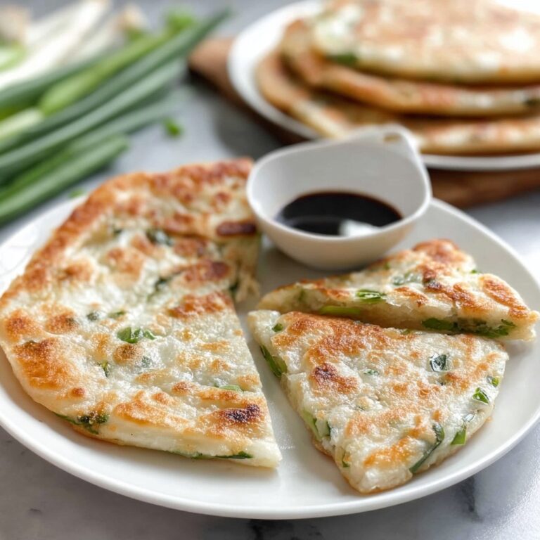 Scallion Shallot Pancakes with Soy Vinegar Dipping Sauce Recipe