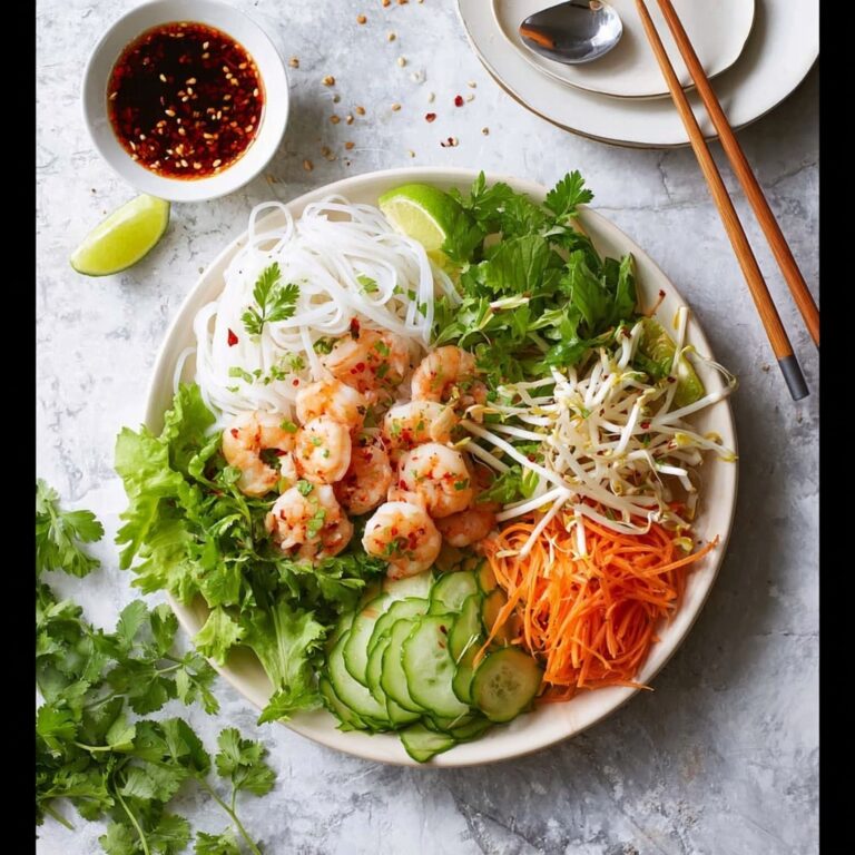 Vietnamese Garlic Shrimp (Prawn) Noodle Salad Recipe